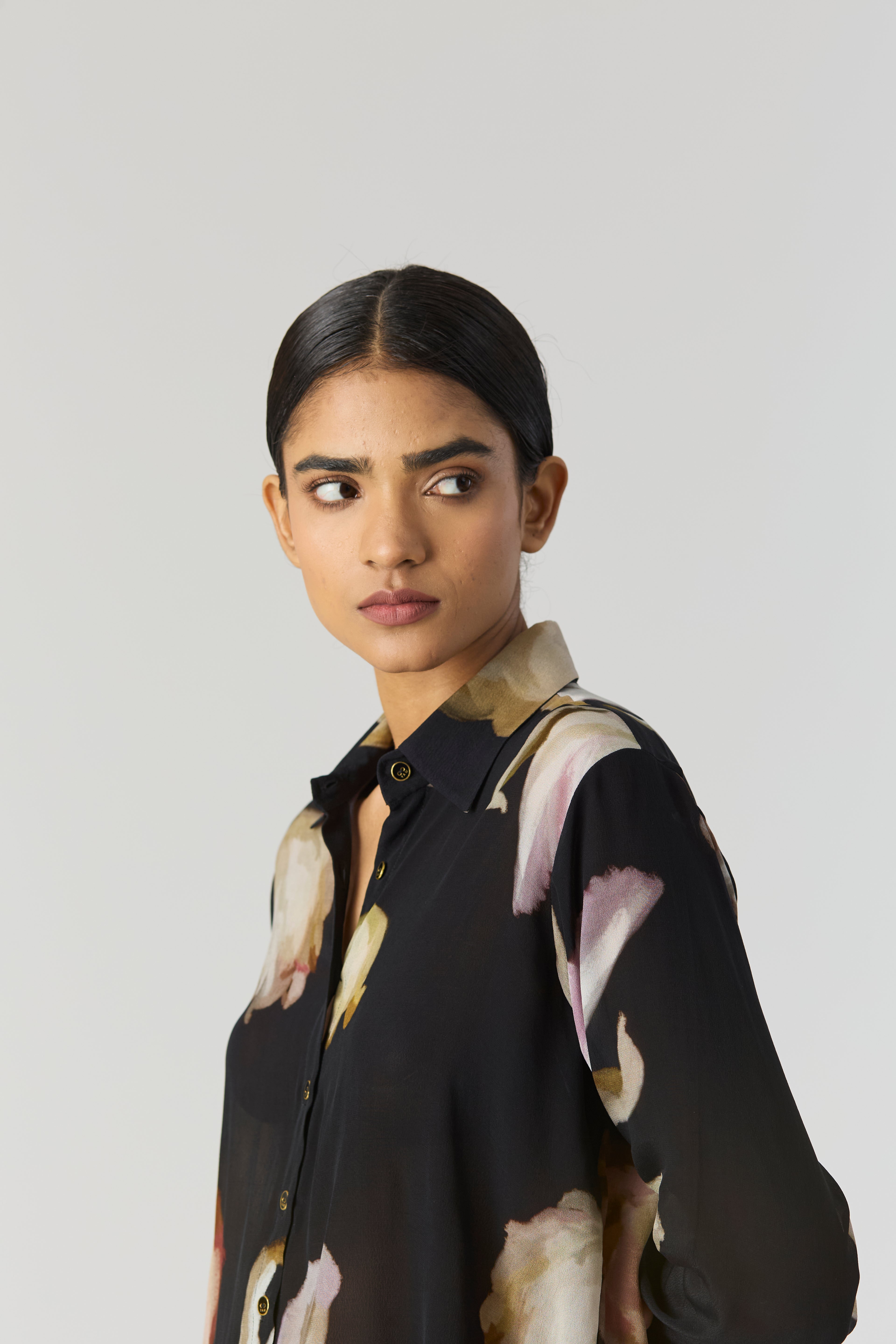 VIVA FIORI CREPE SHIRT