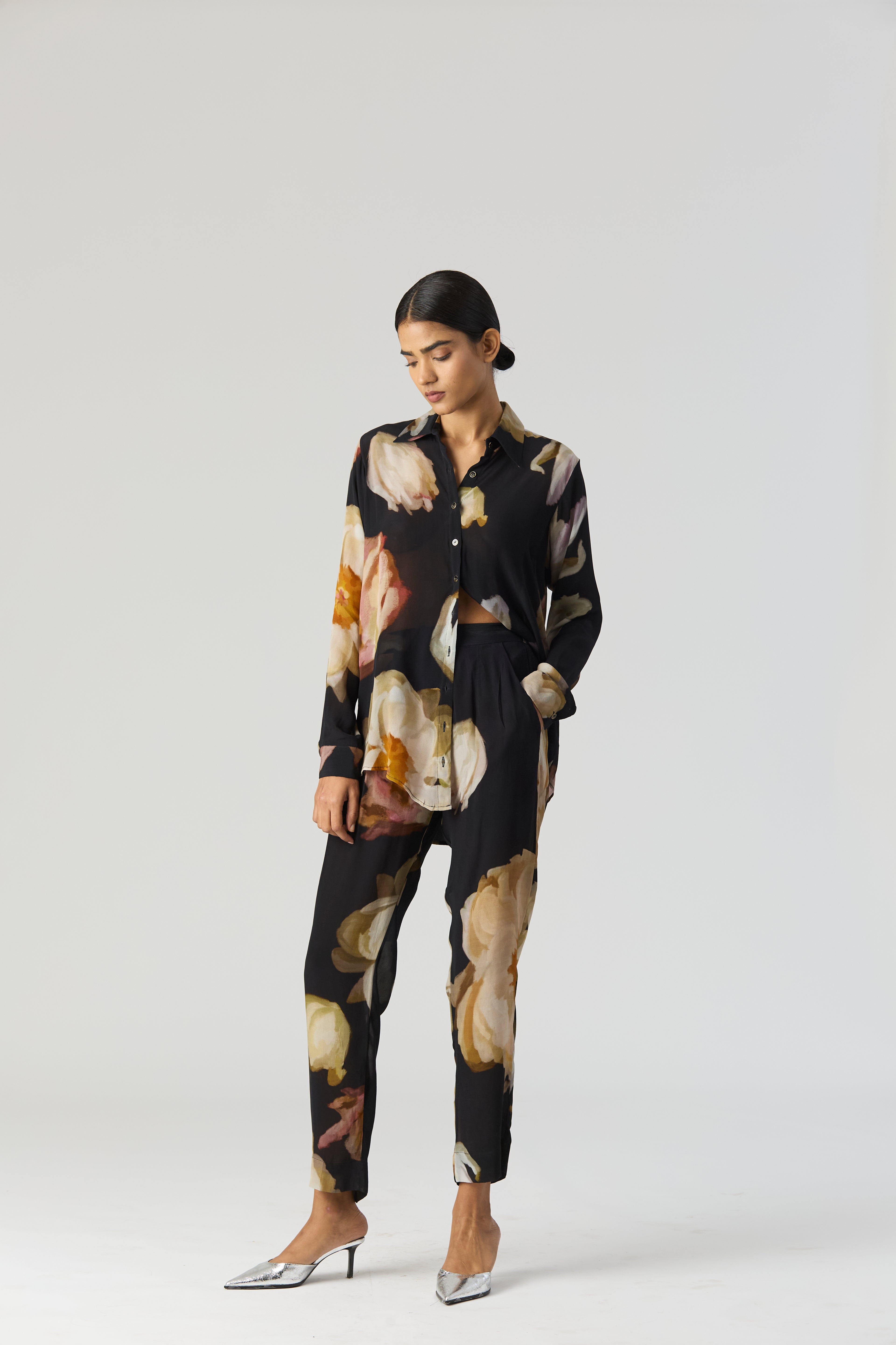 VIVA FIORI CREPE SHIRT