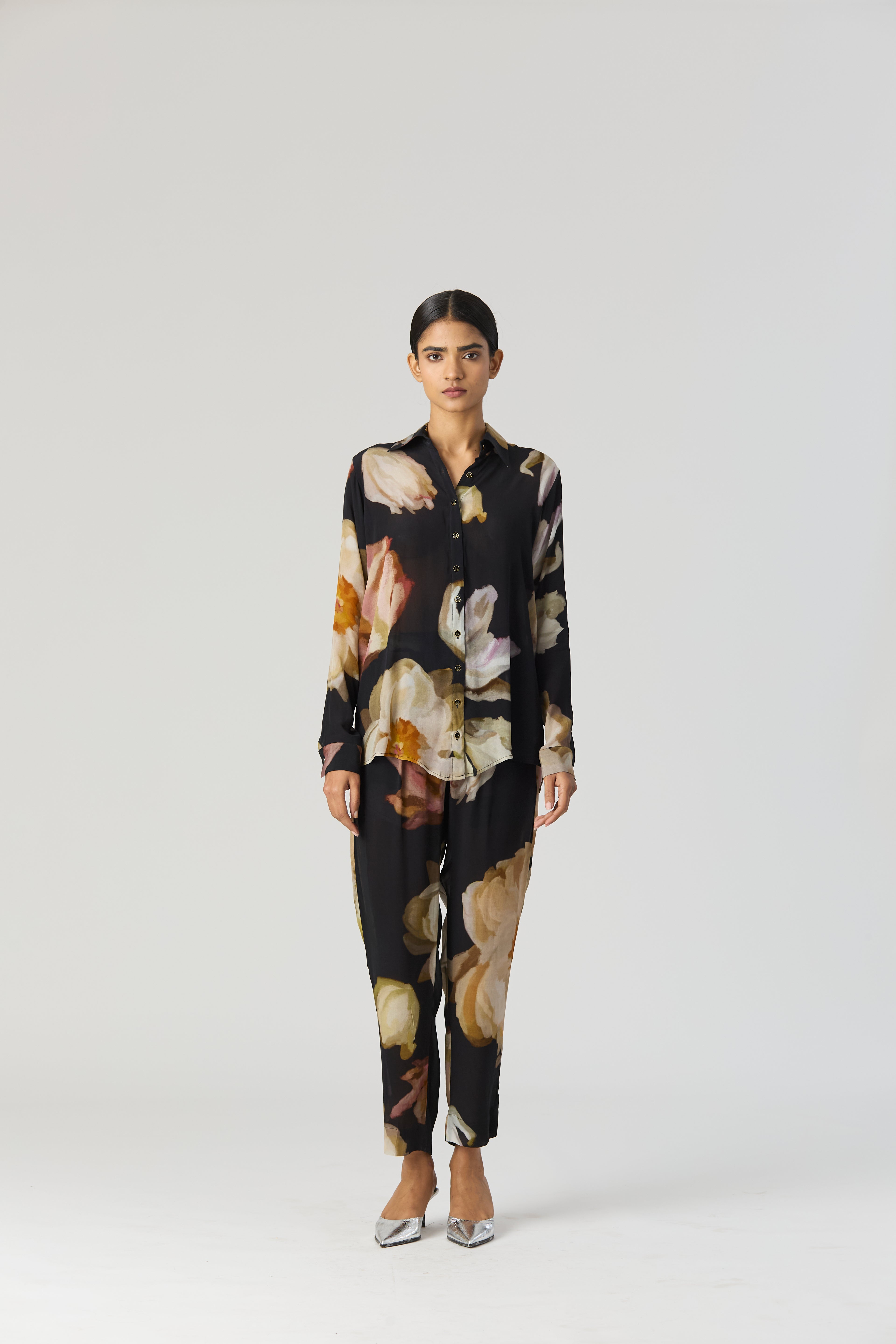 VIVA FIORI CREPE SHIRT