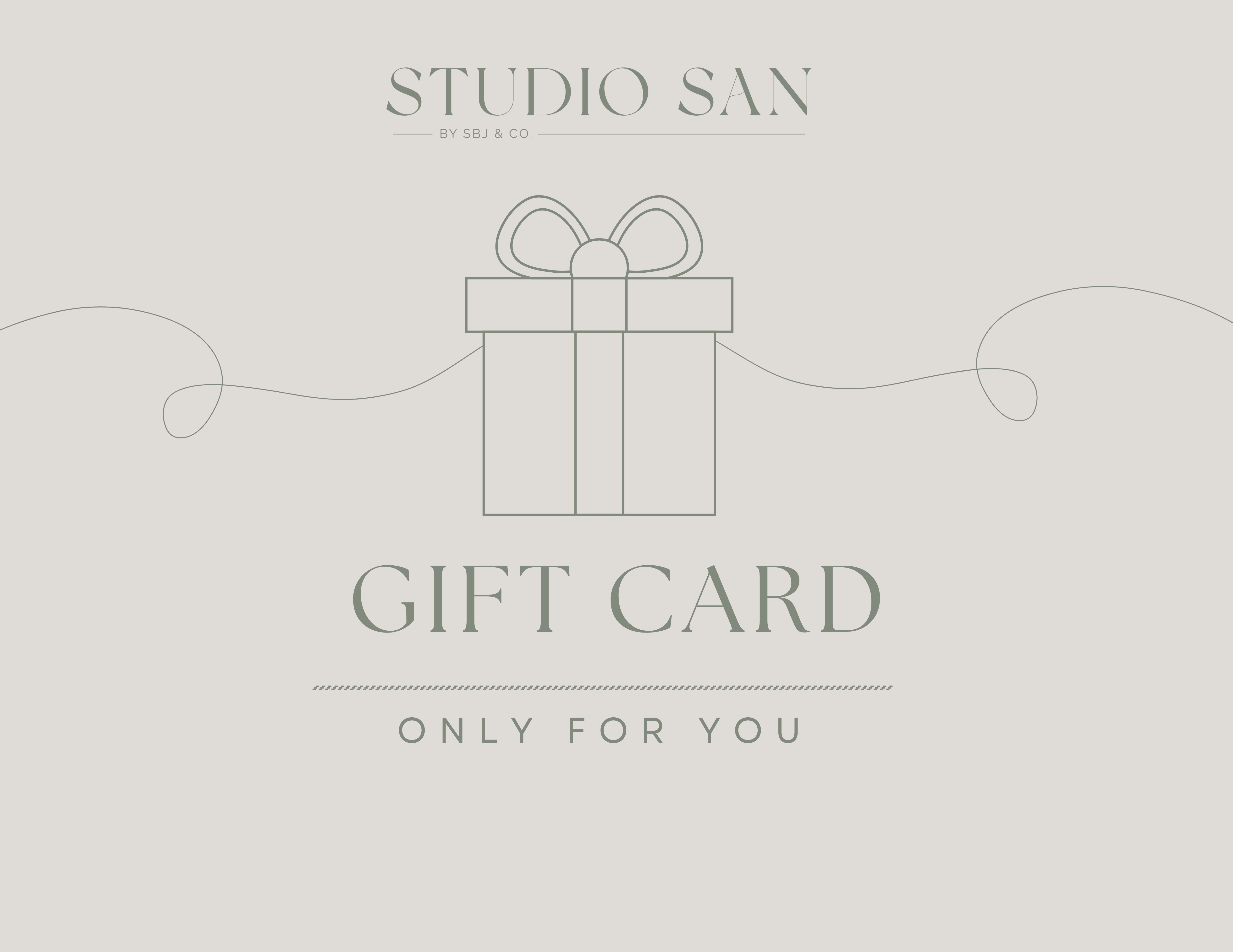 The Studio San Gift Card