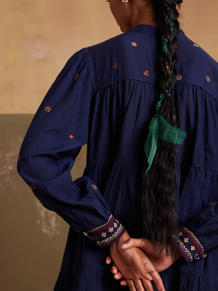 INDIGO TIER DRESS