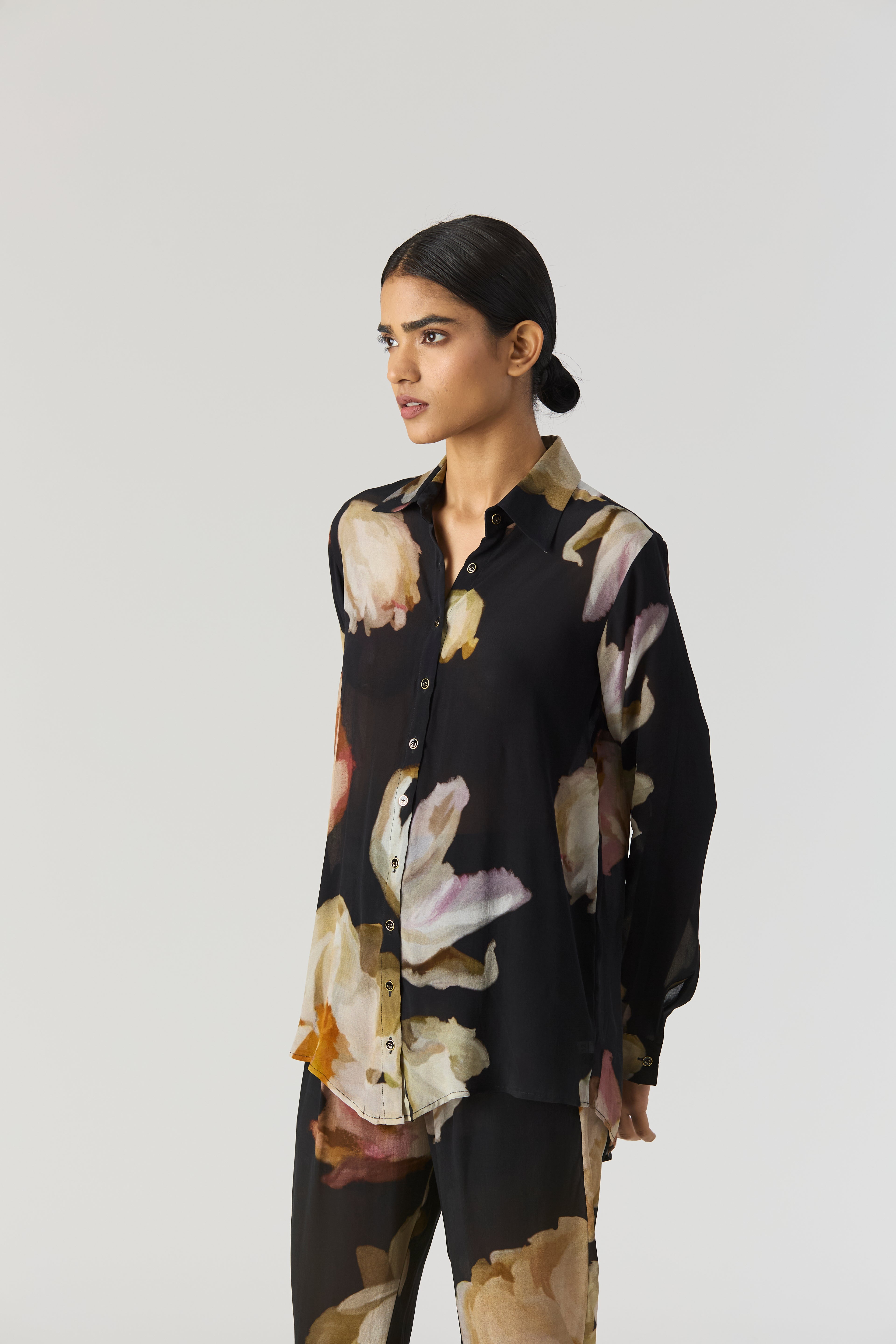 VIVA FIORI CREPE SHIRT
