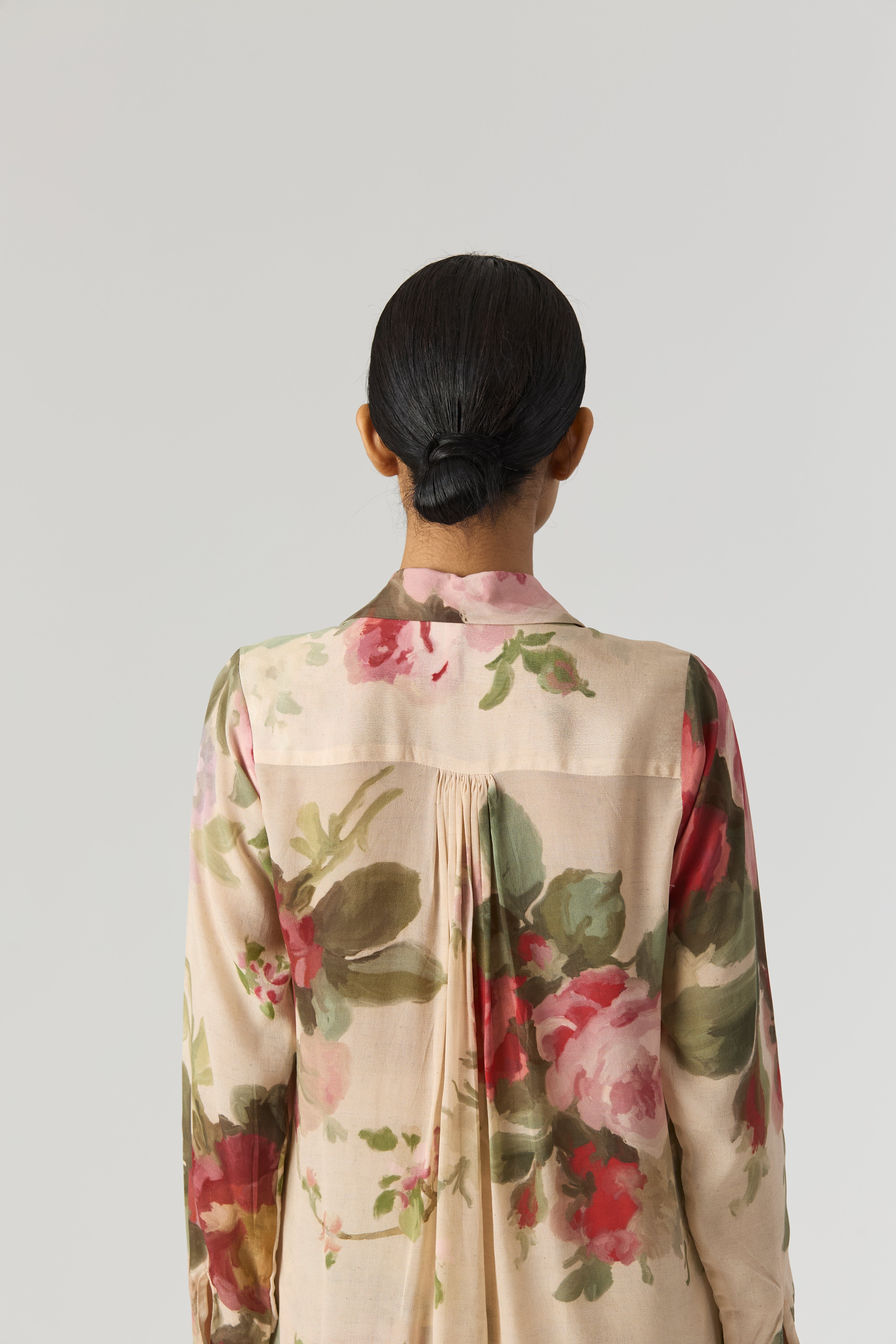 ROMA ROSE CREPE SHIRT