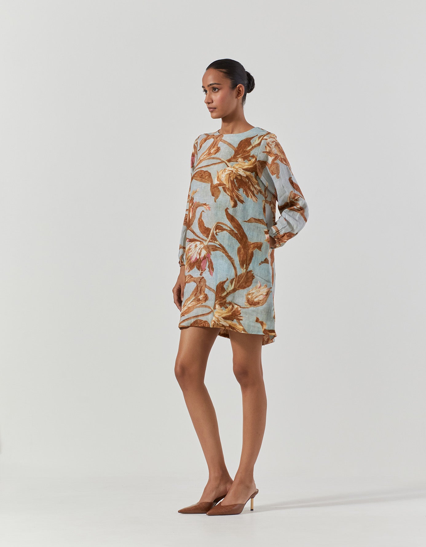 TREVI LINEN SHORT DRESS - PETITE
