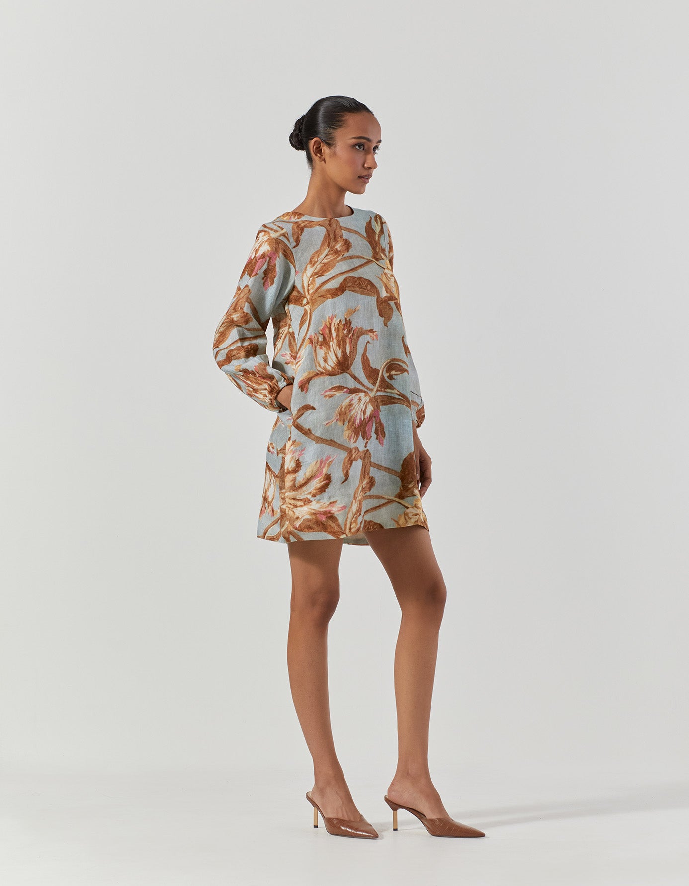 TREVI LINEN SHORT DRESS