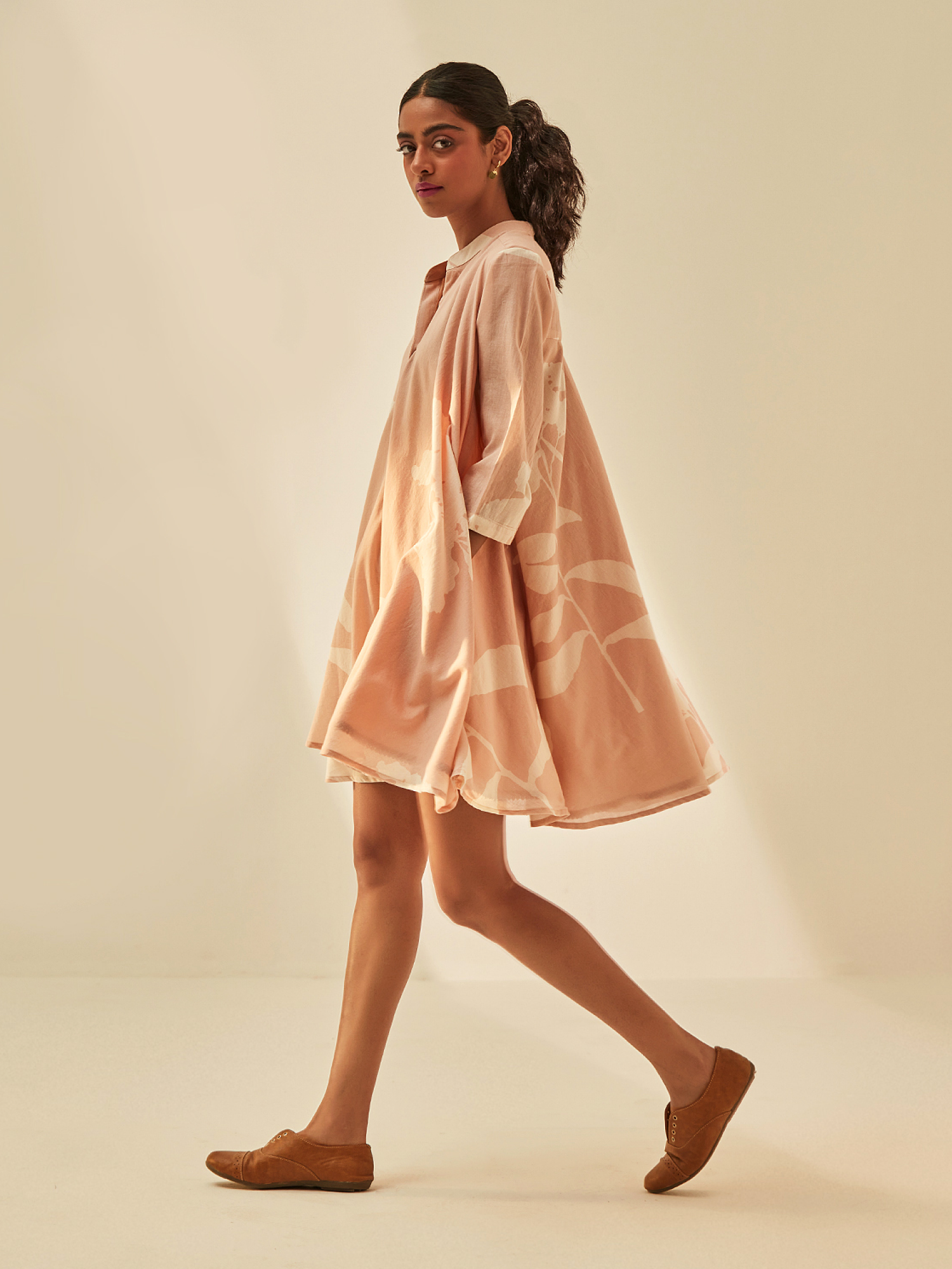 DUSTY PINK SHIRT DRESS