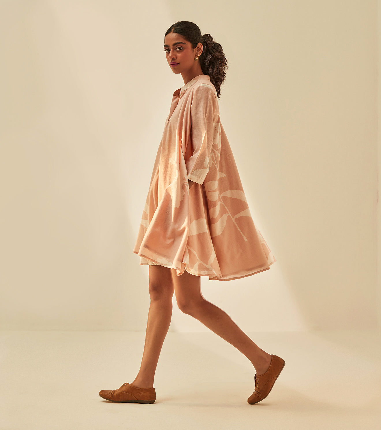 Dusky pink shirt dress (Petite)