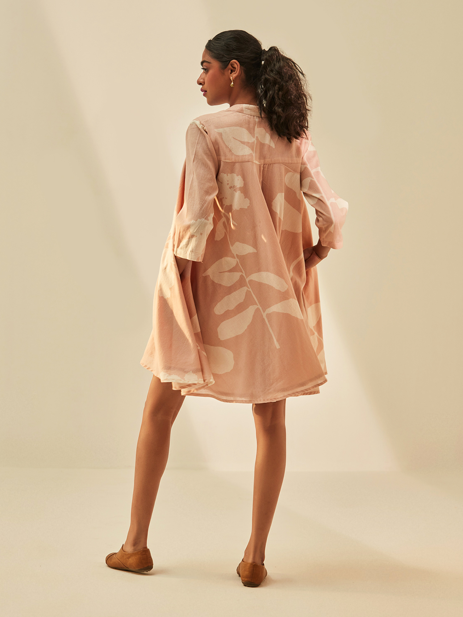 DUSTY PINK SHIRT DRESS