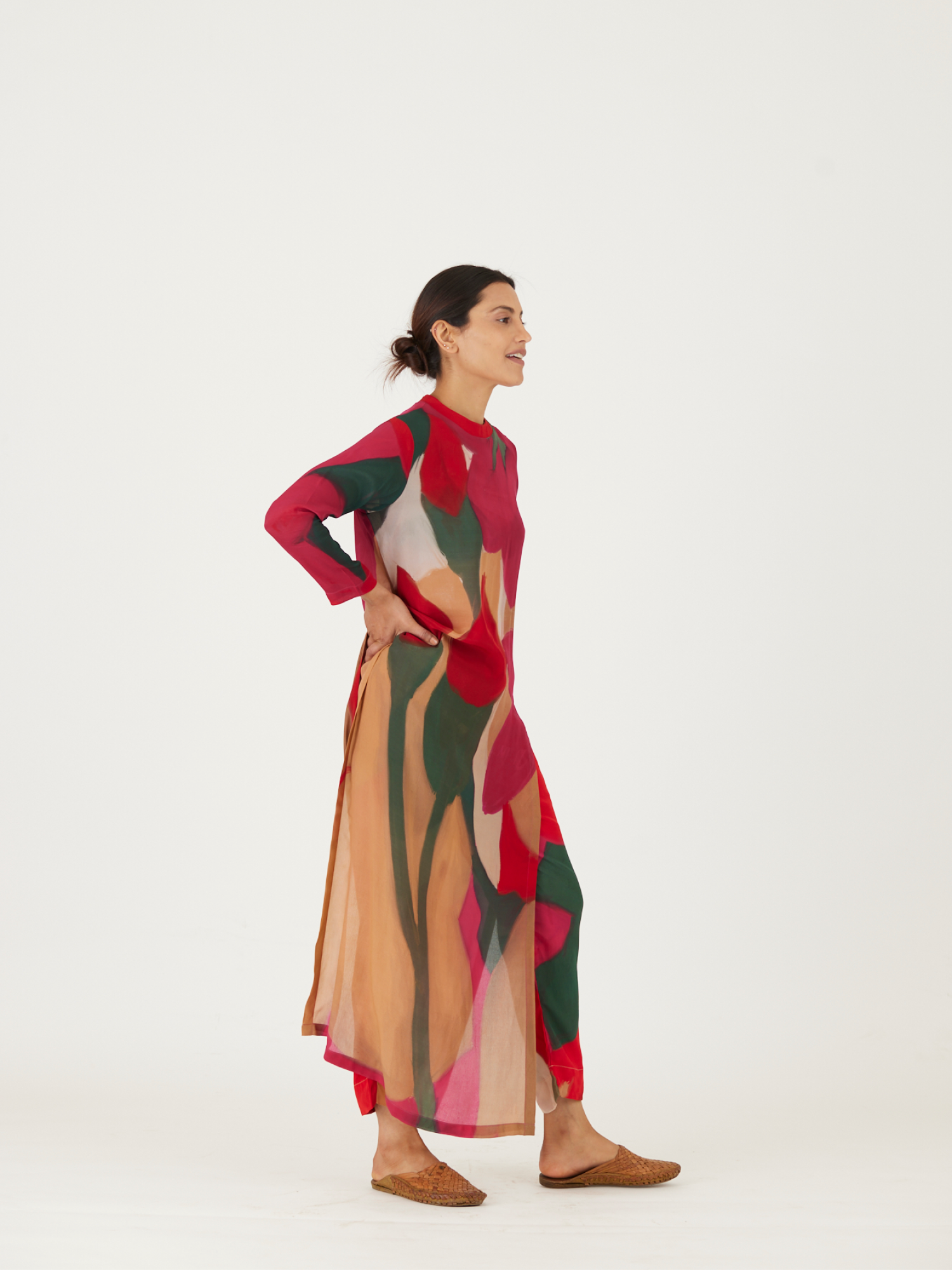 LEI LANI RED LONG SHIRT