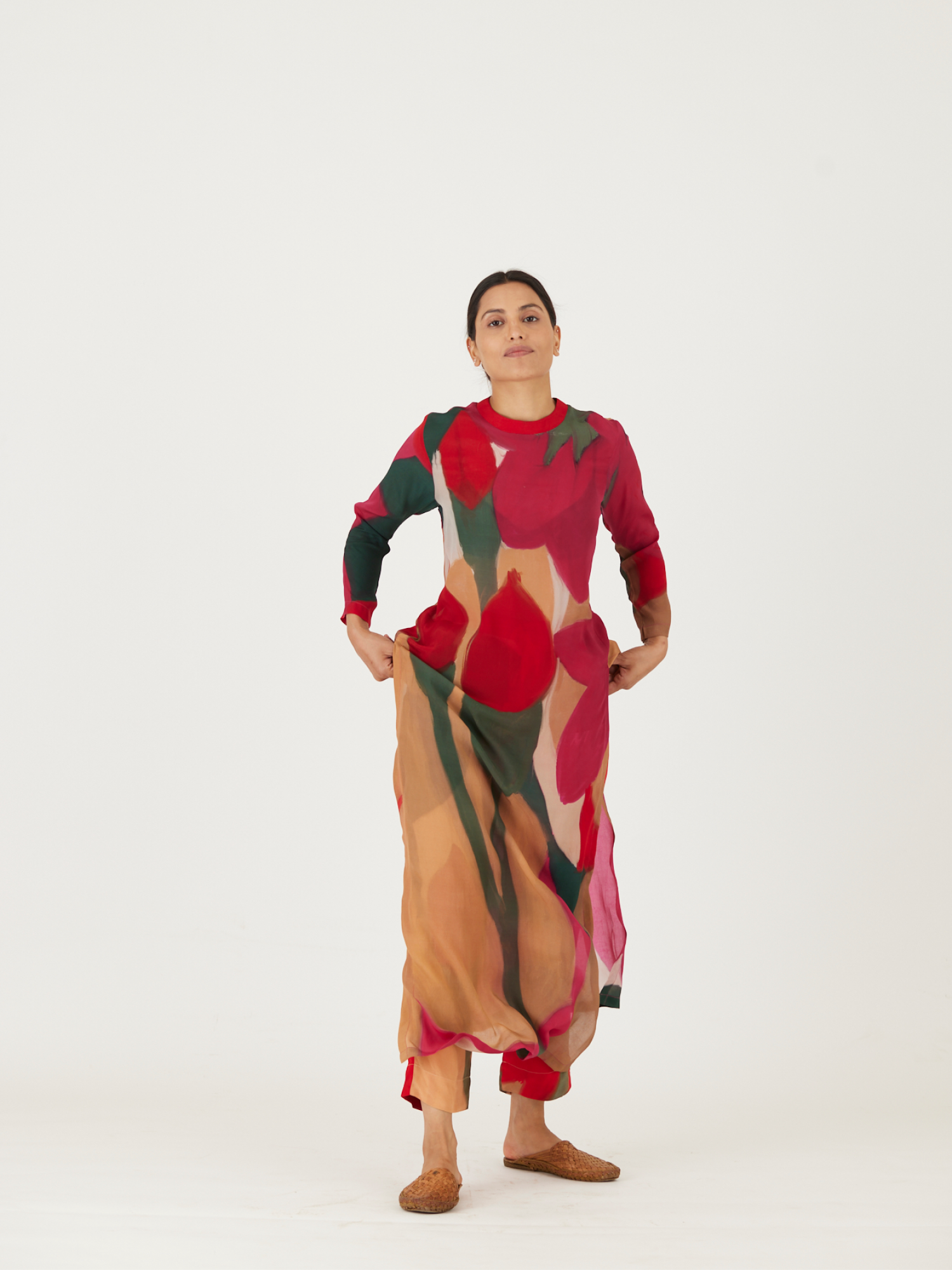 LEI LANI RED LONG SHIRT
