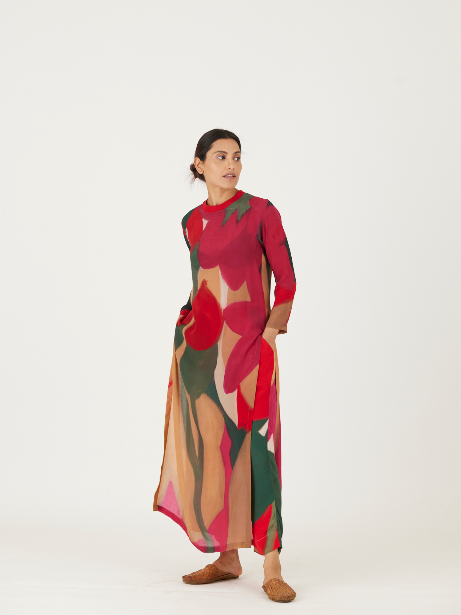 LEI LANI RED LONG SHIRT