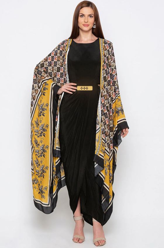 FLORAL PRINTED CAPE