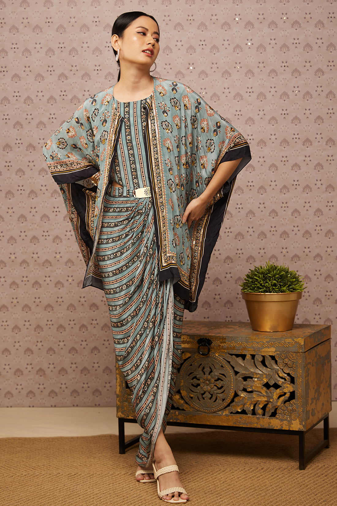 SAROUK EMBROIDERED CAPE