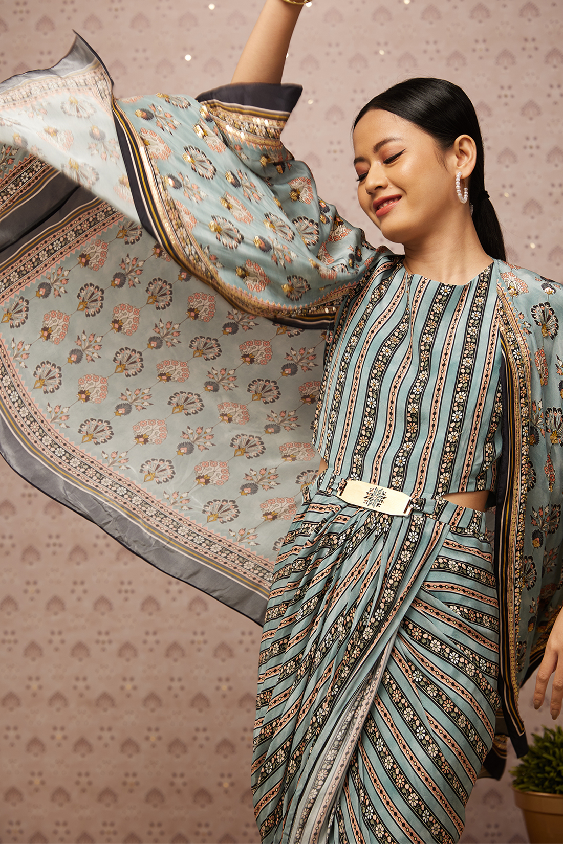 SAROUK EMBROIDERED CAPE
