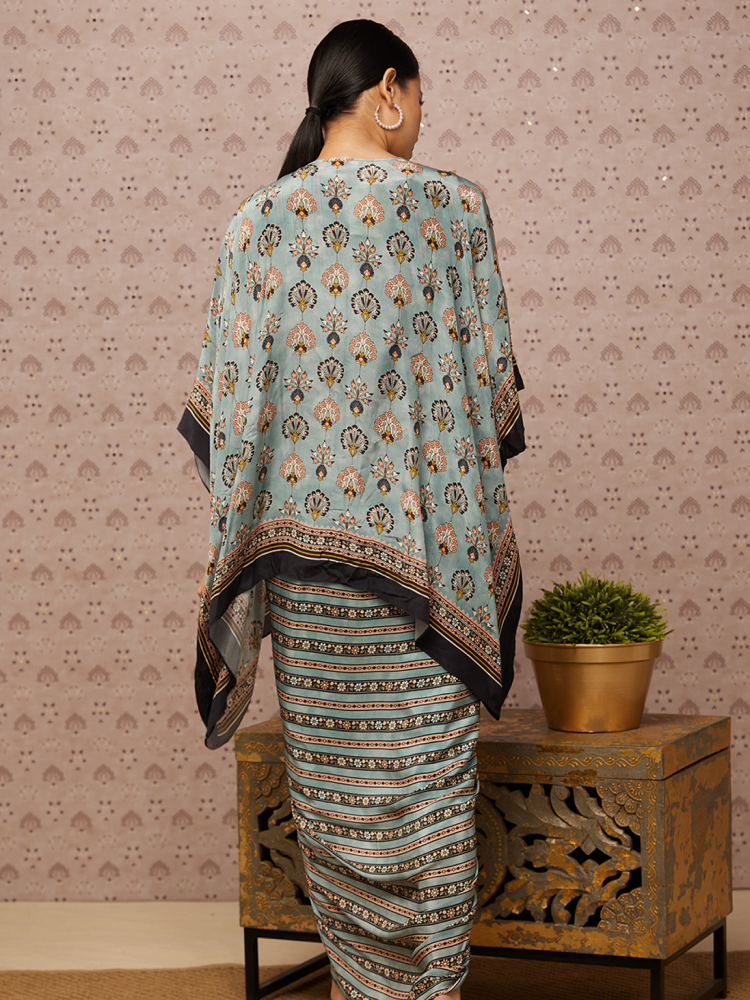 SAROUK EMBROIDERED DRAPE DRESS