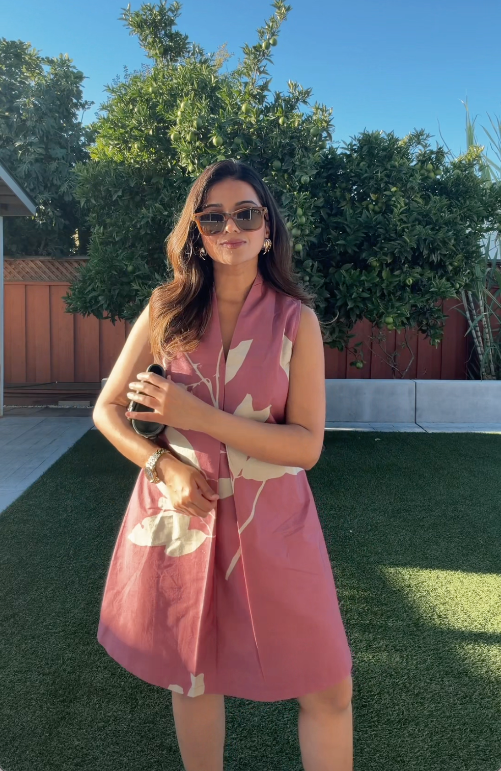 Desert Leaf Short Dress (Petite)