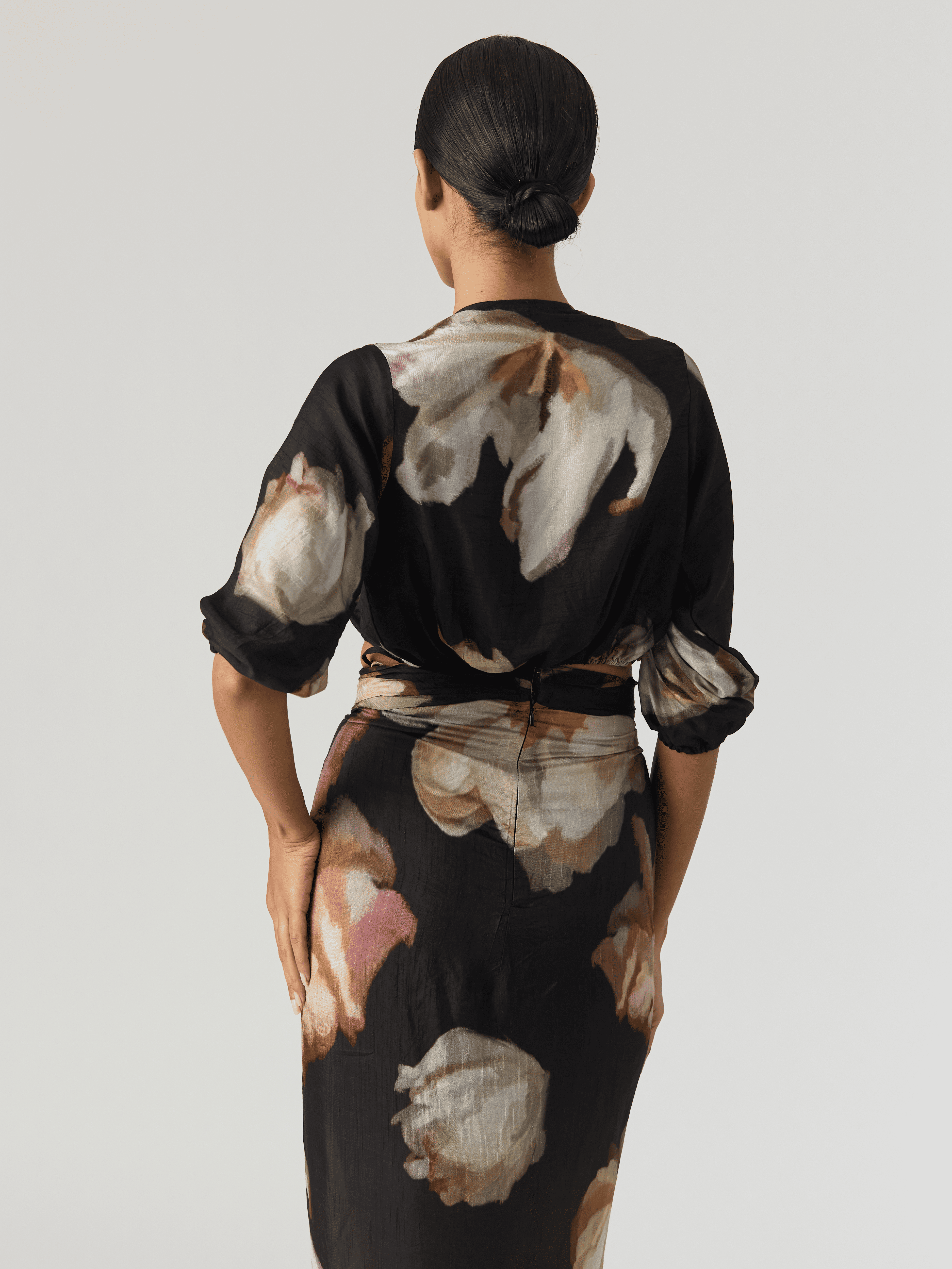 VIVA FIORI TIE-UP SKIRT