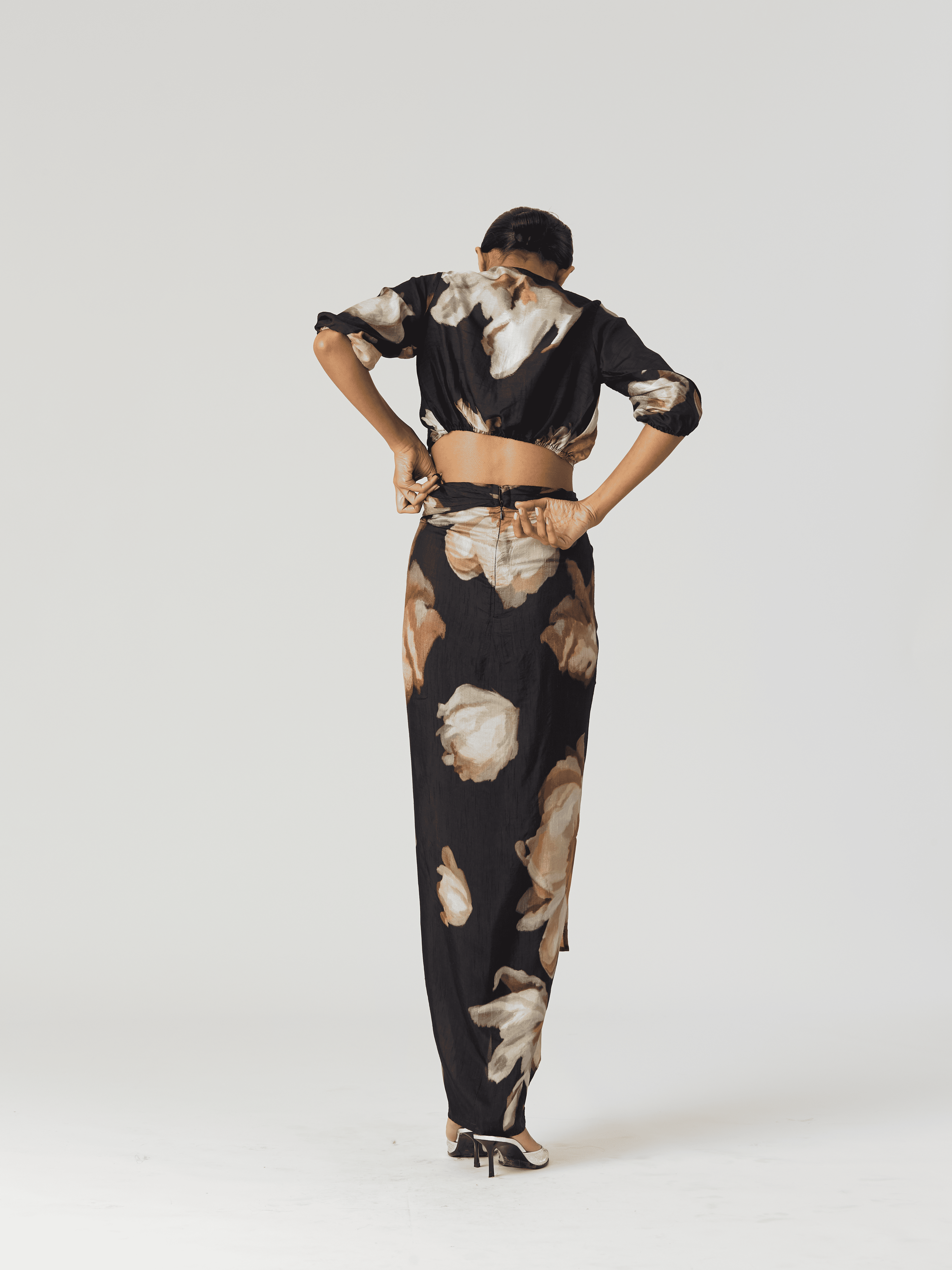 VIVA FIORI TIE-UP SKIRT